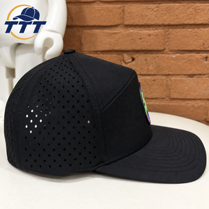 Gorra de Golf Personalizada de 7 Paneles con Logotipo de Goma, Transpirable, con Cierre a Presión, Corte Láser, Venta al Por Mayor, Fabricante Vietnamita, OEM, ODM, Fábrica de Gorras Deportivas - Product Image 3