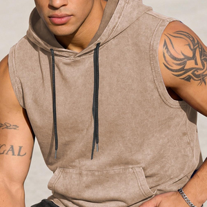 Breathable Fleece Unisex <b>Workout</b> Men's Bodybuilding Gym <b>Hoodie</b> Wholesale Custom Logo Winter Hooded Gym <b>Hoodie</b> Sleeveless - Product Image 6