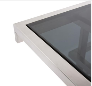 Modern Hotel-Style Metal <b>Console</b> <b>Table</b> with Storage Rectangular Design Decorative Geometric <b>Legs</b> for Entryway - Product Image 5
