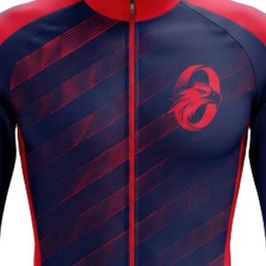 <b>Men</b> <b>Cycle</b> Wear <b>Jacket</b> Red Navy Long Sleeve Zip Front Lightweight Breathable Sports <b>Jacket</b> for Outdoor Cycling Fitness - Product Image 5