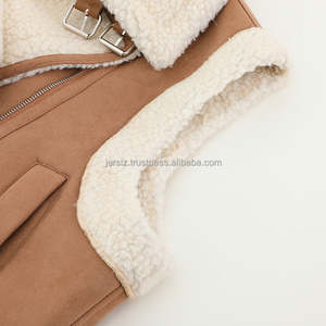 Chaqueta de Cuero para Mujer, Primavera, Buena Calidad, Solapa Grande y Múltiples Inventario, con Peluche - Product Image 5