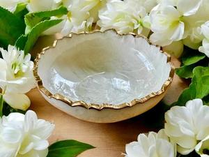 ชามตกแต่งลายหินอ่อนพีชทันสมัย ชามเสิร์ฟทรงกลมหรูหรา จานโชว์ผลไม้สวยงาม ของตกแต่งโต๊ะกลางบ้าน - Product Image 1