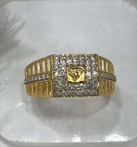 Anillo de Sello de Lujo Dorado para Hombre, con Circonita Cúbica Cuadrada Iced Out, Joyería Hip Hop, Anillo de Dedo de Boda con Diamantes CZ para Hombre - Product Image 2