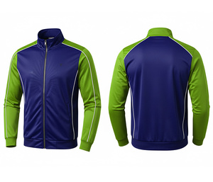Chaqueta de poliéster con cremallera completa para sublimación, ropa deportiva para correr y fitness, cálida, transpirable y de secado rápido |   Tallas Hombre Mujer Juvenil - Product Image 1