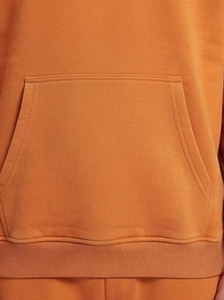 <b>Mens</b> Heavyweight Orange Hoodie Jogger Set Custom Embroidery Oversized Streetwear Tracksuit Manufacturer - Product Image 5