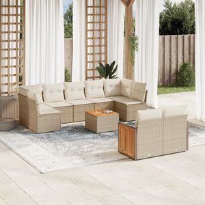Set Divano da Giardino Beige Crema Bianco - Product Image 1