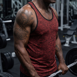 Camiseta Deportiva sin Mangas para Hombre, Cuello Cuadrado, Secado Rápido, para Gimnasio y Ejercicio, 100% Poliéster - Product Image 5