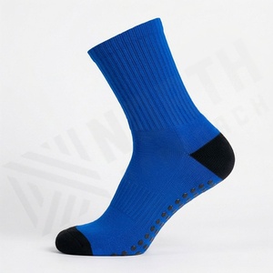 Blue Crew <b>Socks</b> Solid Color Breathable Knitted for Running Daily Use Adults Standard <b>Thickness</b> - Product Image 3