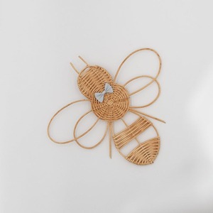 Wholesale Best Seller Eco Friendly Rattan Bee <b>Wall</b> <b>Decor</b> Kids Room Nursery <b>Wall</b> Hanging Handmade Natural Rattan Decoration - Product Image 3