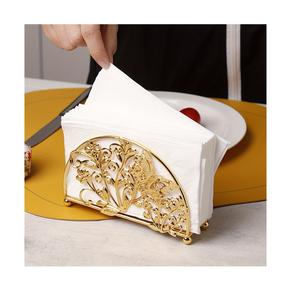 Attractive Design Gold Plated <b>Tissue</b> holder Customize Logo Color for Restaurant <b>Wedding</b> Party Table Decorative Napkin Holder - Product Image 6