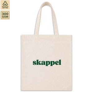 Bolsa de Mano Promocional de Algodón Reciclado de 300 GSM con Cierre Superior, Logotipo Personalizado, Venta al Por Mayor, OEM, ODM, Bolsa de Compras Corporativa Reutilizable - Product Image 1