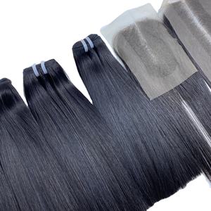 Extension de cheveux à texture chaude os droit cheveux vietnamiens noirs de Thanh an pas d'enchevêtrement pas de perte de cheveux couleur naturelle - Product Image 6