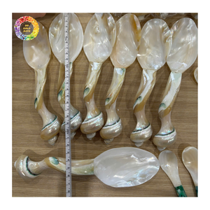 Cuchara para Caviar de Concha de Nácar Pequeña de 10 ml con Mango Largo, Duradera, Ecológica, Plateada, Diseño Zen Asiático para Fiestas y Eventos - Product Image 2