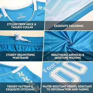 Maillots de football personnalisés pour adultes, enfants, jeunes, femmes, hommes, uniformes d'équipe de football personnalisés avec logo, numéro, nom de l'équipe - Product Image 3