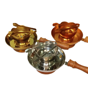 Brûleur à Bakhoor en acier inoxydable moderne avec poignée en bois, porte-Bakhoor pour parfumer la maison, porte-encens d'aromathérapie - Product Image 5