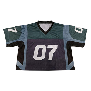 Camiseta de malla extragrande personalizada para hombre, ligera, transpirable, de corte holgado, ropa informal, fabricante OEM, camiseta de fútbol americano - Product Image 1