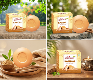 Jabón de Sándalo Premium en Barra Redonda Sólida con Propiedades Antisépticas y Control de Grasa para el Cuidado de la Piel Corporal - Product Image 2