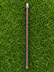 7.5 Inch Pink Tourmaline Tennis <b>Bracelet</b> 925 Sterling Silver Jewelry for Women Wholesale - Product Image 4