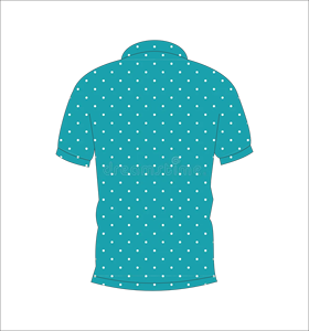 Mens Teal White Micro Polka Dot Polo Shirt Custom Sublimation Short Sleeve Summer Casual Breathable Lightweight Golf Shirt - Product Image 5