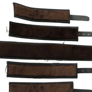Menottes et attaches de cheville en cuir de vachette de qualité supérieure avec rembourrage épais et boucles métalliques - Product Image 6