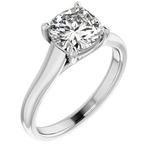 Cushion Cut 7MM Moissanite Prong Set <b>Solitaire</b> <b>Ring</b> 925 Sterling <b>Silver</b> 18K Gold Plated Luxury Engagement Wedding Promise <b>Ring</b> - Product Image 4