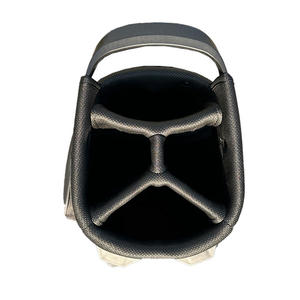 Bolsa de Golf Plegable Unisex de Cuero PU, Impermeable, Negra, con Doble Correa, Ligera, con 4 Divisores, Logotipo Bordado Personalizado - Product Image 2