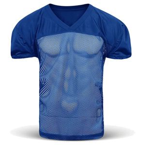 Maillot de football en mesh 100 % polyester toutes couleurs, design tendance avec logo personnalisé, tenue d'équipe, service OEM - Product Image 1