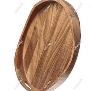 Rustic Handcrafted Wooden Tray Suited for Lifestyle or Decor Multi-functional <b>Serving</b> Trays for Home Restaurant - Product Image 2