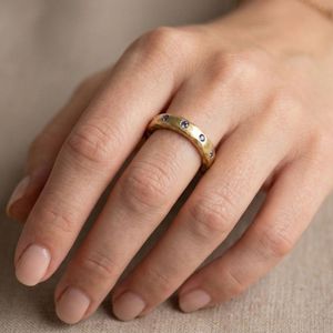 Diamond <b>Spinner</b> Gemstone Multi Color Classic Traditional Latest Engagement Wedding Party Gift Gold Plated Sterling Silver - Product Image 5