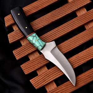Custom Handmade Damascus Steel Skinner Point <b>Knife</b> Art Blade 0.7mm Thickness OEM Support - Product Image 4