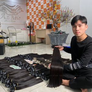 Extensions de Cheveux Remy de Haute Qualité, Luxe, Super Double Trame, Non Traités, Vietnamiens, Tissage Double à la Machine, Lisses, Toutes Couleurs, Vente Directe - Product Image 6