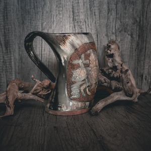 Medieval Style Viking Drinking Horn Mug (Buffalo Horn)-Eco-Friendly Polished for Wine/<b>Beer</b> for Parties & Weddings - Product Image 2