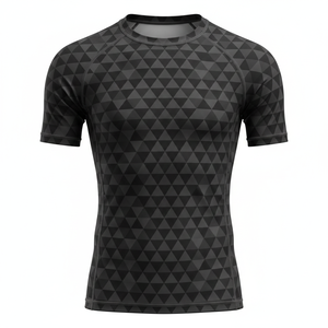 Camiseta de compresión duradera para hombre, mujer y niños, para MMA, BJJ, Jiu Jitsu, entrenamiento sin gi, sublimada personalizada, al por mayor, ropa de baño - Product Image 1