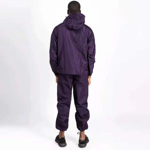 Ensemble de survêtement coupe-vent pour homme personnalisé, veste à capuche et pantalon, 2 pièces, imperméable, pour le sport de plein air, jogging, course à pied - Product Image 2