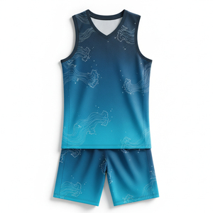 Tenue de basket-ball personnalisée en sublimation, tissu mesh respirant, prix bas, kit de maillot de basket sublimé - Product Image 2