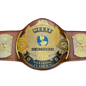 Ceinture de champion du monde de la WWE - Ceinture sportive en cuir marron personnalisable avec détails dorés - Article de collection de lutte haut de gamme - Product Image 2