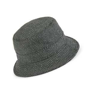 Chapeau Bob Unisexe en Mélange de Laine Gris Chevrons pour Automne Hiver, Idéal pour les Activités de Plein Air, la Pêche, la Randonnée, et le Style Décontracté – Accessoire de Mode Unisexe - Product Image 3