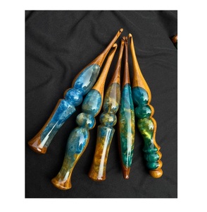 New Style Resin Crochet <b>Hook</b> <b>Tools</b> With Unique Patterns For Craft Enthusiasts And Professional Knitting Needs - Product Image 1