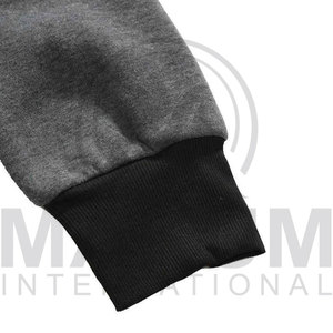 <b>Men's</b> Slim Fit Hooded Sweatshirt Gray Cotton Knitted Casual Hoodie With Pockets Autumn Wear - Product Image 2