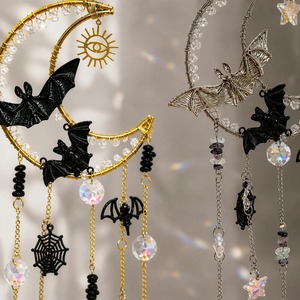 Horror Theme Sun Catcher Metal And Crystal Hanging Decor For Halloween Party Home <b>Window</b> Spooky Gothic <b>Light</b> Catching Art Piece - Product Image 5