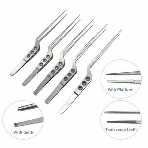 Juego de 5 Pinzas Microquirúrgicas para Neurocirugía con Dientes - Product Image 1