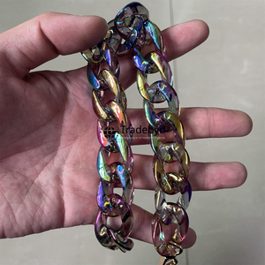 resin chain premium handmade necklace trendy fashion jewelry colorful stylish for women girls lightweight design Tradebyd - Product Image 5