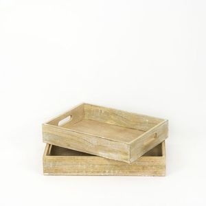 Latest Acacia Wood Rectangular Serving Platter Set of Four for Entertaining <b>Parties</b> Cheese Appetizers Snacks Kitchen Dining - Product Image 6
