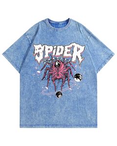 T-shirts amples imprimés délavés à l'acide, T-shirts graphiques streetwear vintage unisexe 100% coton, T-shirts oversize, vêtements d'été, hauts - Product Image 1