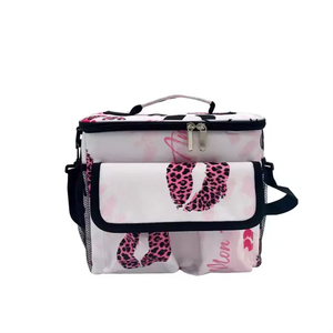 Large Size Portable Mesh Pocket Can Box Quick Sale Thermal Leak-Proof Hiking Lunch Cooler Bag Made of 600D Material - Product Image 1