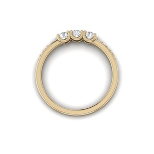 แหวนเพชรทองคำขาว 14K น้ำหนัก 1.00 กะรัต ทรงกลมเจียระไนแบบบริลเลียนท์ ความสะอาดระดับ VS1 สี F แหวนหมั้นแบบคลาสสิก เพชรเพาะเลี้ยงในห้องปฏิบัติการ - Product Image 3