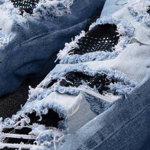 Pantalones de mezclilla de algodón grueso para hombre, corte recto, índigo crudo, venta al por mayor de fábrica, jeans de mezclilla azul crudo premium para hombre - Product Image 5