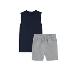 Ensemble débardeur et short pour homme 100 % coton, respirant et de haute qualité, idéal pour l'été - Product Image 1