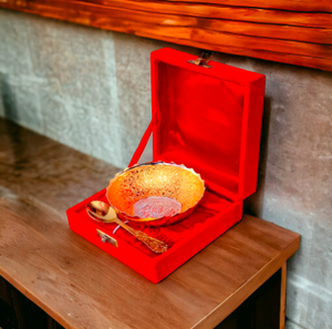Juego de regalo de lujo de cuenco y cuchara de plata alemana hechos a mano de Jaipurios, con caja de terciopelo rojo, para servir frutos secos, regalo de boda, regalos. - Product Image 3
