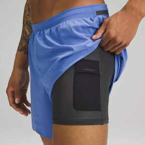 Directo de Fábrica: Shorts Deportivos Esenciales para Hombre, por Encima de la Rodilla, para Correr, Gimnasio, Baloncesto, Personalizados, de Malla, Spandex y Nailon - Product Image 3